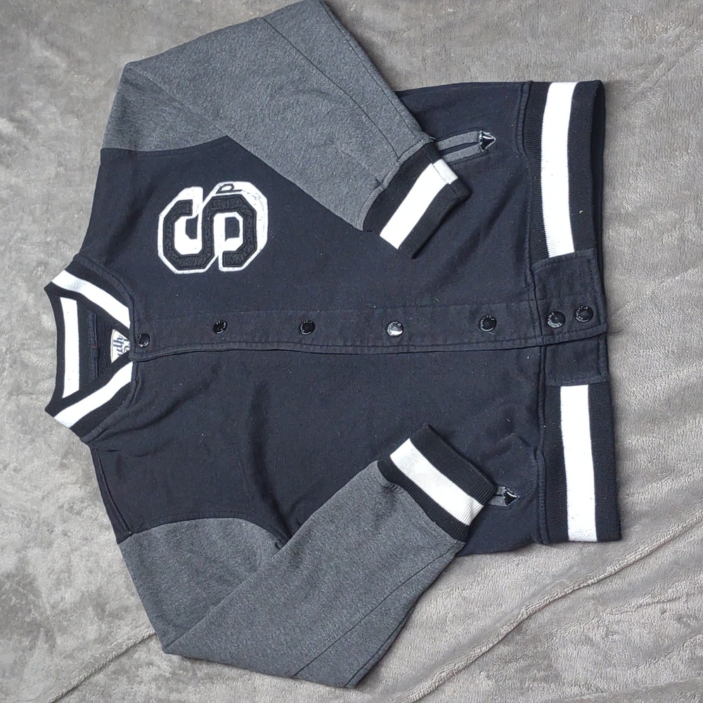 South Pole Black and Gray Bomber/varsity Jacket authentic collection kids med